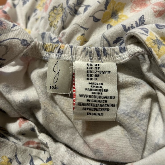 Joie 3T Girls Dress Floral Sleeveless X Cross Halter - Picture 7 of 8